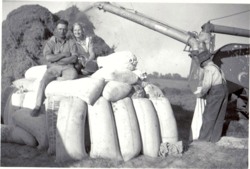 John and Mabel Farming in Grygla