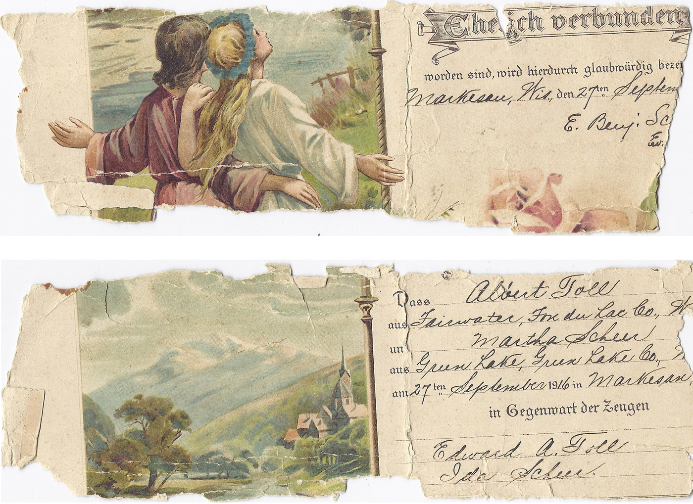 Martha Scheer's Marriage Record