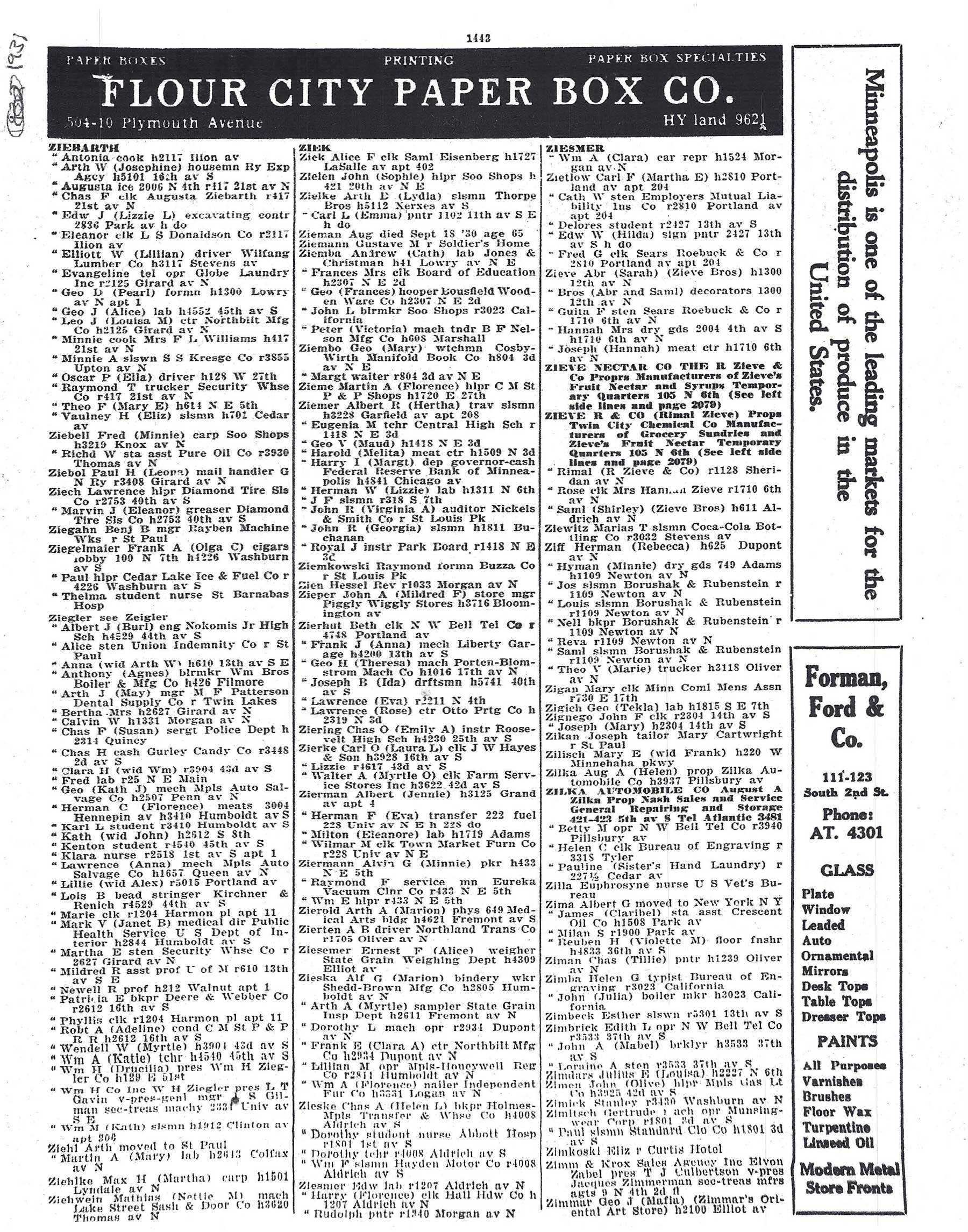 Minneapolis City Directory, 1931