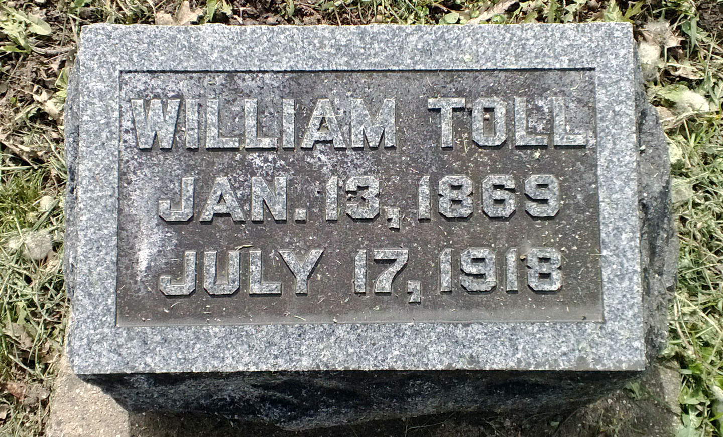 William Toll's Headstone